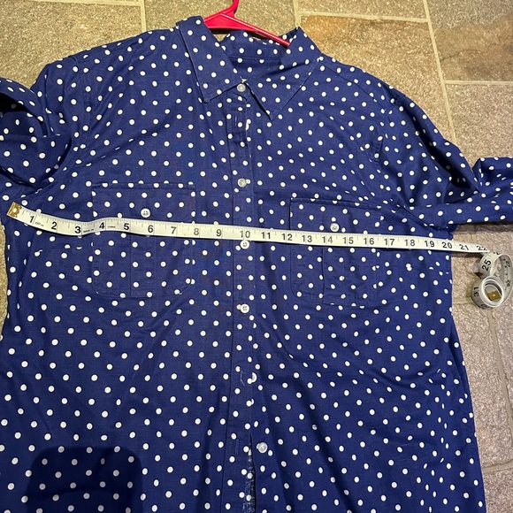 Talbots Polka Dot Shirt - Picture 8 of 9